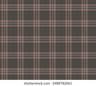 Plaid pattern, grey, black, white, brown, seamless for textiles and design clothing, skirts, pants, aprons, tablecloths, blankets or decorative fabrics. Vector illustration.