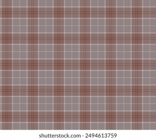 Plaid pattern, grey, brown, white, seamless for textiles and design clothing, skirts, pants, aprons, tablecloths, blankets or decorative fabrics. Vector illustration.