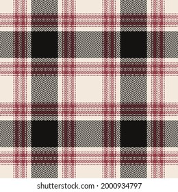 Plaid Pattern Herringbone Vector Black Red Stock Vector (Royalty Free ...