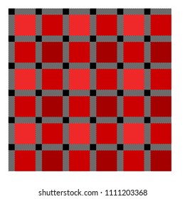 plaid pattern Lumberjack square shades of red texture vector