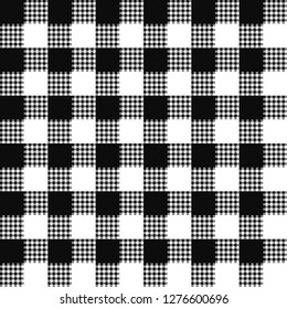 plaid pattern Lumberjack square shades of black texture vector