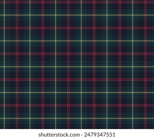 Plaid pattern, navy blue, green, pink, seamless for textiles, and for designing clothing, skirts, pants or decorative fabric. Vector illustration.