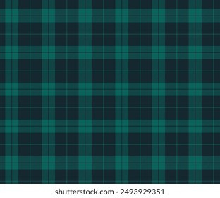 Plaid pattern, navy blue, green, seamless for textiles and design clothing, skirts, pants, aprons, tablecloths, blankets or decorative fabrics. Vector illustration.