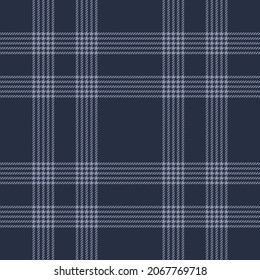 Plaid pattern print in blue for spring autumn winter. Seamless dark tartan check plaid illustration for scarf, skirt, blanket, throw, duvet cover, other modern everyday casual fashion fabric design.