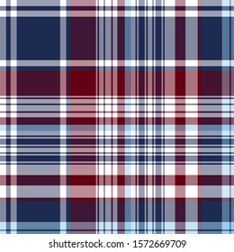 Plaid pattern for print (textile, wrapping, wallpaper). Checkered tartan fabric texture. Symmetric and asymmetric geometric background. EPS10 vector