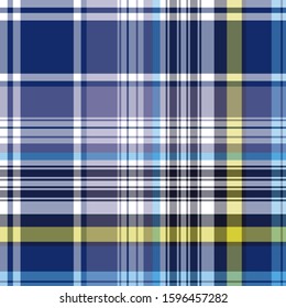 Plaid pattern for print (textile, wrapping, wallpaper). Checkered tartan fabric texture. Symmetric and asymmetric geometric background. EPS10 vector