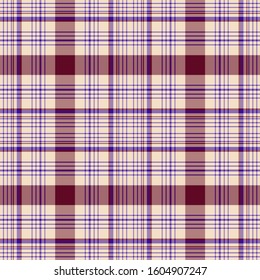 Plaid pattern for print (textile, wrapping, wallpaper). Checkered tartan fabric texture. Symmetric and asymmetric geometric background. EPS10 vector
