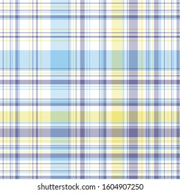 Plaid pattern for print (textile, wrapping, wallpaper). Checkered tartan fabric texture. Symmetric and asymmetric geometric background. EPS10 vector