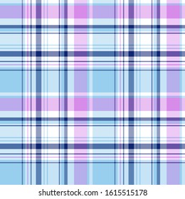 Plaid pattern for print (textile, wrapping, wallpaper). Checkered tartan fabric texture. Symmetric and asymmetric geometric background. EPS10 vector