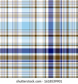 Plaid pattern for print (textile, wrapping, wallpaper). Checkered tartan fabric texture. Symmetric and asymmetric geometric background. EPS10 vector