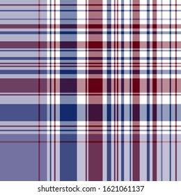 Plaid pattern for print (textile, wrapping, wallpaper). Checkered tartan fabric texture. Symmetric and asymmetric geometric background. EPS10 vector