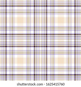 Plaid pattern for print (textile, wrapping, wallpaper). Checkered tartan fabric texture. Symmetric and asymmetric geometric background. EPS10 vector