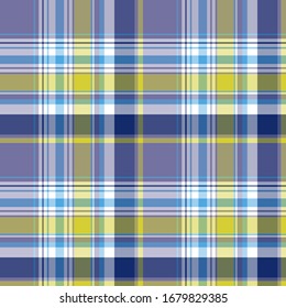 Plaid pattern for print (textile, wrapping, wallpaper). Checkered tartan fabric texture. Symmetric and asymmetric geometric background. EPS10 vector