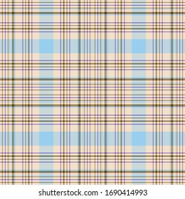 Plaid pattern for print (textile, wrapping, wallpaper). Checkered tartan fabric texture. Symmetric and asymmetric geometric background. EPS10 vector