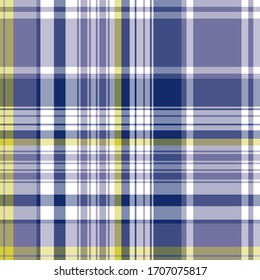 Plaid pattern for print (textile, wrapping, wallpaper). Checkered tartan fabric texture. Symmetric and asymmetric geometric background. EPS10 vector