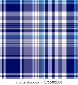 Plaid Muster für Druck (Textilien, Umhüllung, Tapete). Schachte Textur aus karierten Stoffen. Symmetrischer und asymmetrischer geometrischer Hintergrund. EPS10-Vektorillustration