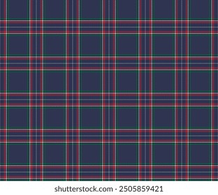 Plaid pattern, purple, red, green, white, seamless for textiles and design clothing, skirts, pants, aprons, tablecloths, blankets or decorative fabrics. Vector illustration.