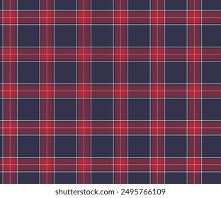 Plaid pattern, purple, red, white, seamless for textiles and design clothing, skirts, pants, aprons, tablecloths, blankets or decorative fabrics. Vector illustration.