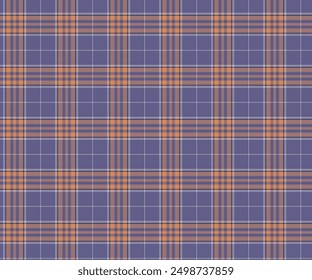 Plaid pattern, purple, yellow, white, seamless for textiles, and for designing clothing, skirts, pants or decorative fabric. Vector illustration.