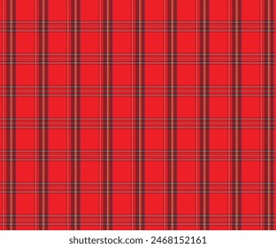 Patrón a cuadros, rojo, negro, blanco, azul, amarillo, sin costuras para el diseño textil, ropa, falda, pantalones o tela decorativa. Ilustración vectorial.