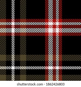 plaid pattern with red, whtie and brown tone colors for textile print. Seamless plaid pattern vector illustration