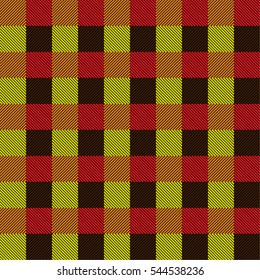 Plaid pattern in red, yellow and black