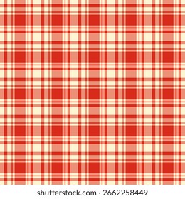 Plaid pattern in red.Christmas winter tartan checkered seamless pattern.Vector illustration geometric background for fabric and pints.