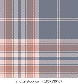 Plaid pattern for scarf design. Soft grey and pink large ombre tartan check plaid graphic vector for scarf, pocnho, blanket, duvet cover, other modern spring autumn winter fashion fabric print.