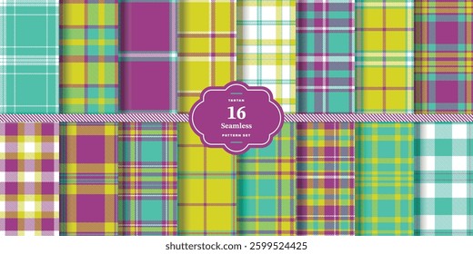 Plaid pattern seamless. Autumn Rust and Deep Burgundy Tartan Textile Design. Set of 16