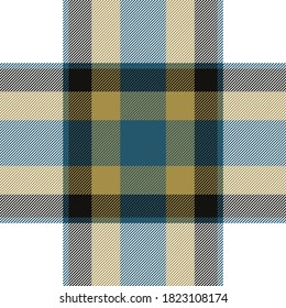 El patrón de plástico es impecable. Comprobar la textura de tela. Fondo cuadrado de banda. Diseño vectorial del tartán textil.