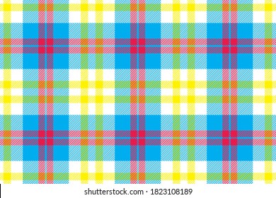 Plaid pattern seamless. Check fabric texture. Stripe square background. Vector textile design. Tartan backdrop.