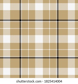 Plaid-Muster nahtlos. Überprüfen Sie die Textur des Stoffes. Streifen, quadratischer Hintergrund. Vektor Textil-Tartan-Design.