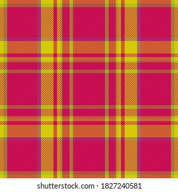 El patrón de plástico es impecable. Comprobar la textura de tela. Fondo cuadrado de banda. Tartán de diseño vectorial textil.