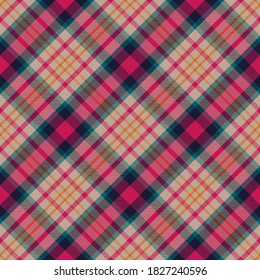 Plaid pattern seamless. Check fabric texture. Stripe square background. Vector textile design tartan.