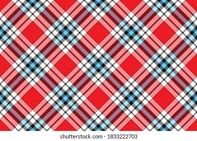 El patrón de plástico es impecable. Comprobar la textura de tela. Fondo cuadrado de banda. Tartán de diseño textil vectorial