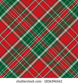 Plaid pattern seamless. Check fabric texture. Stripe square background. Vector textile design tartan.