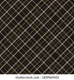 El patrón de plástico es impecable. Comprobar la textura de tela. Fondo cuadrado de banda. Tartán de diseño vectorial textil.