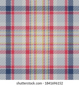 Plaid pattern seamless. Check fabric texture. Stripe square background. Vector textile design tartan.