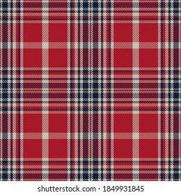 El patrón de plástico es impecable. Comprobar la textura de tela. Fondo cuadrado de banda. Tartán de diseño vectorial textil.