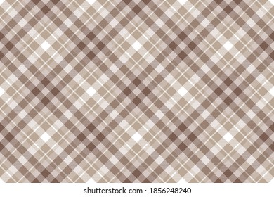Plaid pattern seamless. Check fabric texture in beige. Stripe square background. Vector textile design tartan