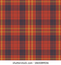 Plaid-Muster nahtlos. Überprüfen Sie die Textur des Stoffes. Streifen, quadratischer Hintergrund. Vektor Textil Design Tartan.