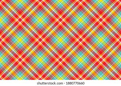 Plaid pattern seamless. Check fabric texture. Stripe square background. Vector textile design tartan
