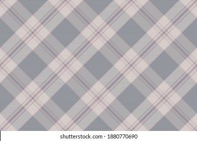 El patrón de plástico es impecable. Comprobar la textura de tela. Fondo cuadrado de banda. Tartán de diseño vectorial textil.
