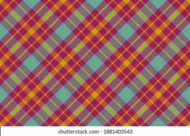 Plaid-Muster nahtlos. Überprüfen Sie die Textur des Stoffes. Streifen, quadratischer Hintergrund. Vektor Textil Design Tartan.