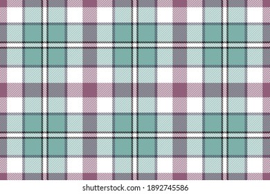 Plaid-Muster nahtlos. Überprüfen Sie die Textur des Stoffes. Streifen, quadratischer Hintergrund. Vektortextil-Design. Tartan-Hintergrund.