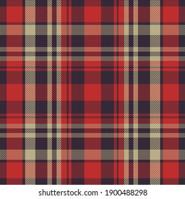 Plaid pattern seamless. Check fabric texture. Stripe square background. Vector textile design tartan.