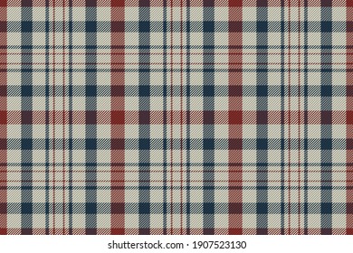 Plaid-Muster nahtlos. Überprüfen Sie die Textur des Stoffes. Streifen, quadratischer Hintergrund. Vektor Textil Design Tartan.