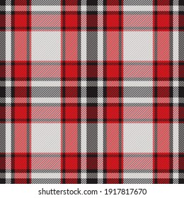 El patrón de plástico es impecable. Comprobar la textura de tela. Fondo cuadrado de banda. Tartán de diseño vectorial textil.
