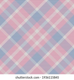 El patrón de plástico es impecable. Comprobar la textura de tela. Fondo cuadrado de banda. Tartán de diseño vectorial textil.