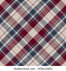 Plaid pattern seamless. Check fabric texture. Stripe square background. Vector textile design tartan.